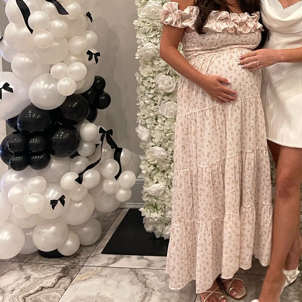 Floral Off-Shoulder Maxi Dress
